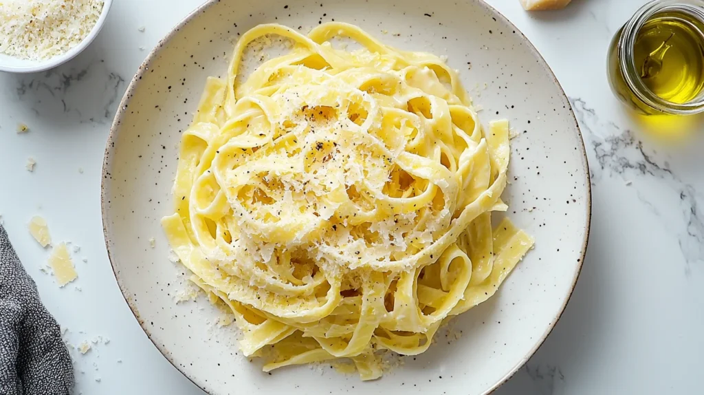 Tagliatelle z kremowym sosem cytrynowym i ricottą