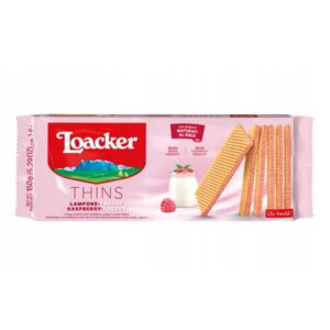 Loacker Thins Raspberry-Yogurt – wafelki malinowo-jogurtowe 150 g
